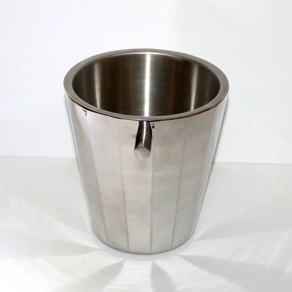 Mercer & Madison Ice Bucket stainless steel double wall silver color modern